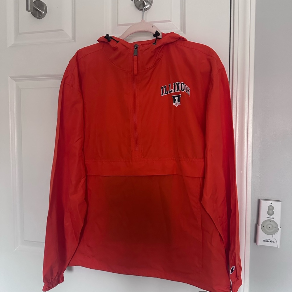 University of Illinois Urbana Champaign UIUC Pullover Packable Jacket